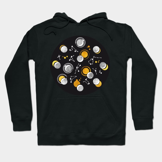 Great Total Solar Eclipse II // grey moons Hoodie by SelmaCardoso